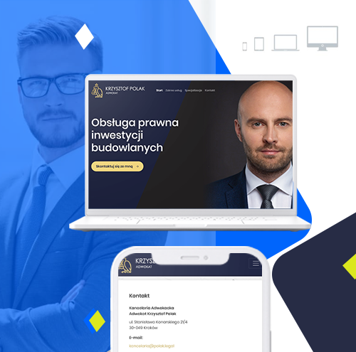 Nowoczesne biuro – reprezentacyjne zdjęcie projektu strony dla kancelarii